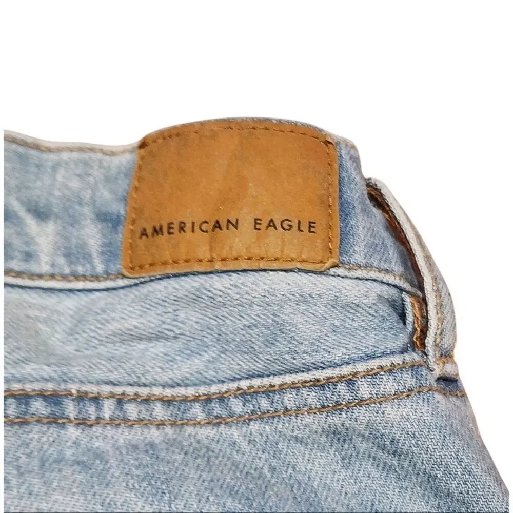 American Eagle Distressed Jeans - Size 6 Regular - 90s Straight Style